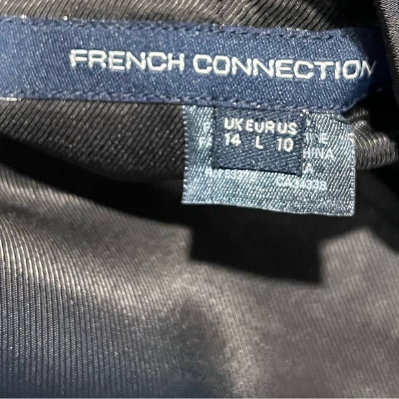 🖤 FRENCH CONNECTION – Black Sheer Sleeve Blazer 10 - Picture 3 of 9